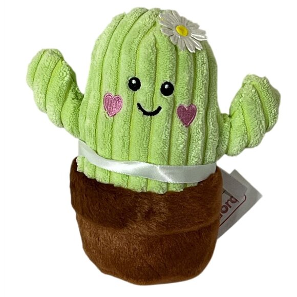 Frankford Smiling Cactus Plush Green Plant Toy 8″ - Picture 1 of 11